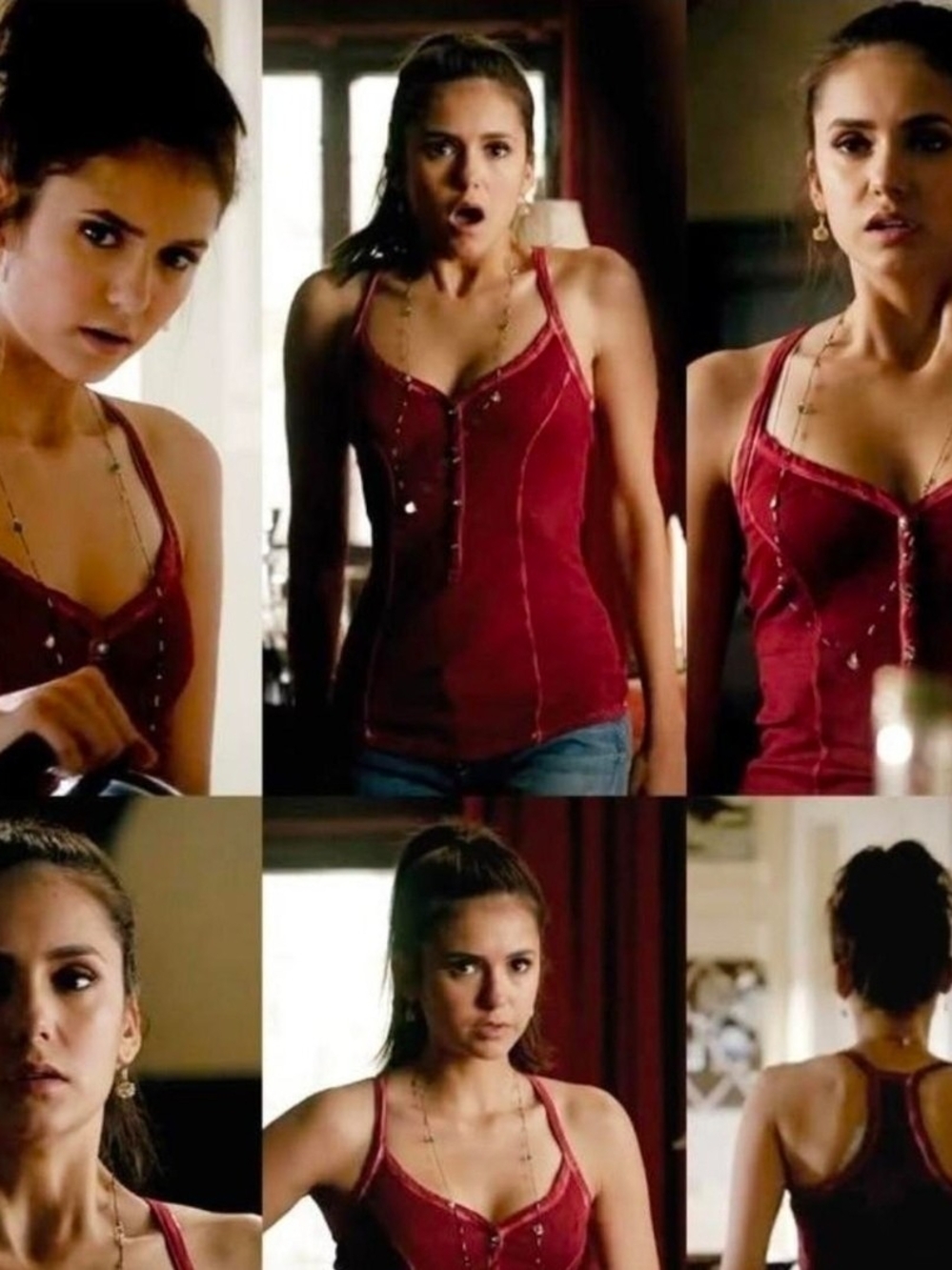 GUESS Lily Henley Tank ASO Elena Gilbert Vampire Diaries Rare Size L